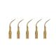 5 pcs Gold G1TDentalUltrasonic Piezo ScalerTip made of fine stainless steel materia