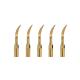 5 pcs Gold G1TDentalUltrasonic Piezo ScalerTip made of fine stainless steel materia