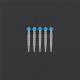 1 Box Dental Promotion Resin Fiber Post & 4-Drill Screw Thread Quartz AAA