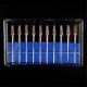 10pcs Dental Lab Polisher Drills Assorted Tungsten Steel Carbide Burs L05 2.35MM