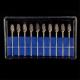10pcs Dental Lab Polisher Drills Assorted Tungsten Steel Carbide Burs E06 2.35MM