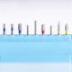 9pcs Dental Diamond FG Bur 1.6mm Drill Porcelain Laminate Veneer Teeth Block Kit