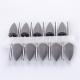 10Pcs SILICONE Rubber Polishers 2.35mm Diamond Polishing HP Burs Crude Black 8*18mm